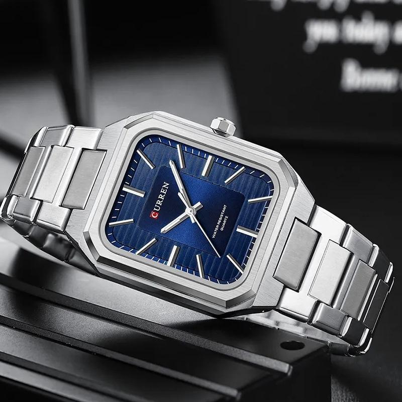 CURREN Retro Fashion Quartz Men's Wristwatches Casual Business Watch Male Stainless Steel Bracelet with Luminous Hands