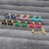 Korean Earrings Geometric Triangle Color Piercing Ear Stud Ximang Seller In Europe and America Mini Bone Studs Simple