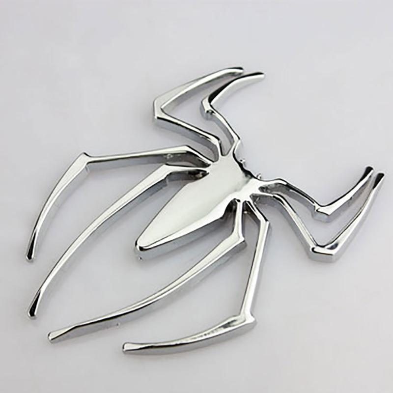 3D Car Stickers Metal 3D Spider Car Logo Gold/Silver Car Styling Accessories Metal Sticker Chrome Spider Badge Emblem Decorate