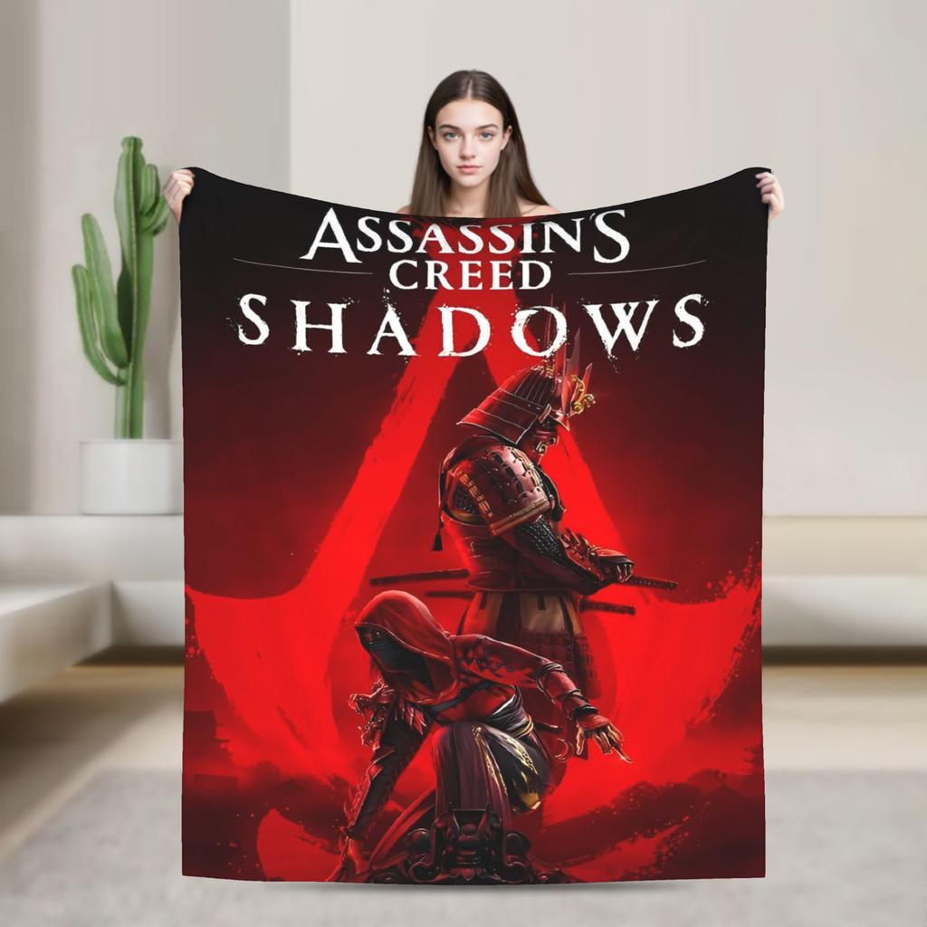 A-Assassins Game C-Creeds Fashion Flannel Blanket Warm Soft Bedding Throws for Home Decor Airplane Bedspread Sofa Bed Cover