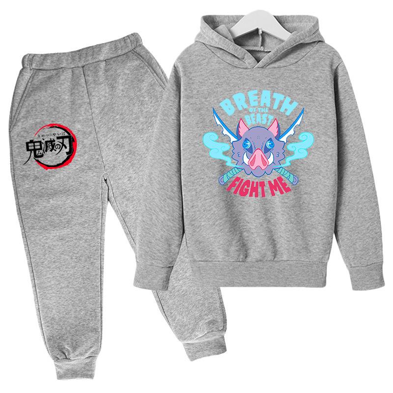 Svetr+kalhoty sportovní oblek pro chlapce a dívky, mikina s kapucí, periferní svetr s digitálním potiskem Ghost Blade