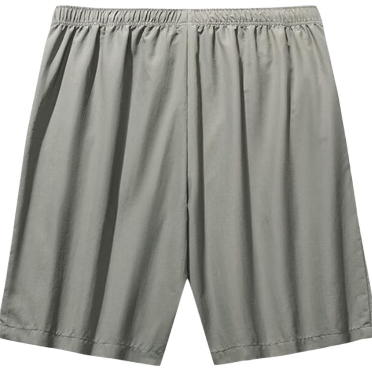 Anta Comfortable Simple Versatile Solid Color Mid Waist Five Point Casual Shorts Men shorts Gray 952528504-1