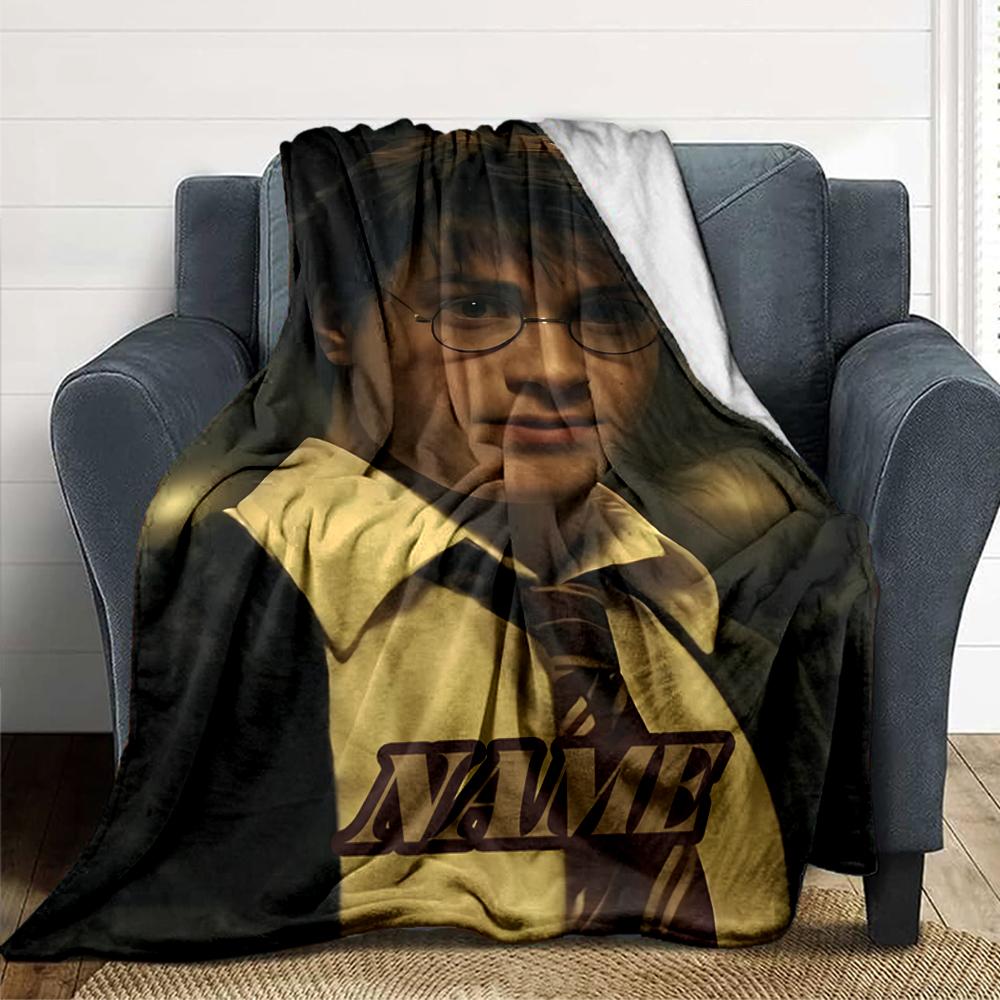 Custom Name "Harry Potter's Magical Adventure" blanket for Couch & Bed, Plush Cozy Fuzzy Blanket Super Soft & Warm Blankets for Fall and Winter. 09081
