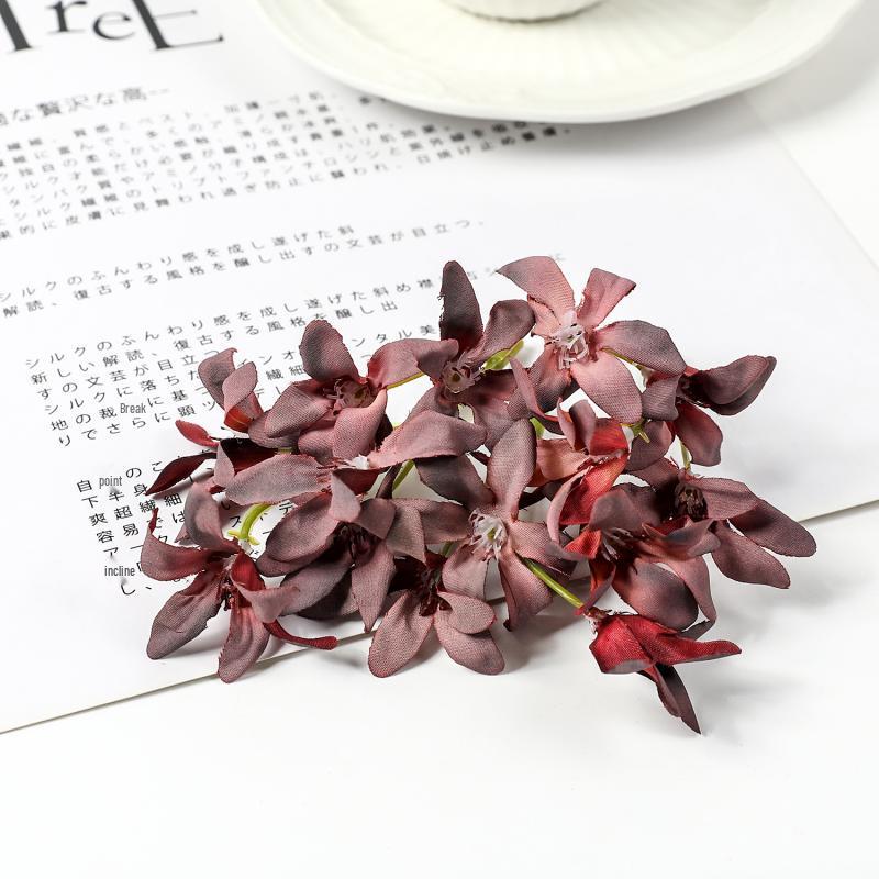 8.5cm Orchid Silk Flower Wreath Headdress Kit for Weddings