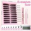 3D Mink Effect Cluster Lashes 8-16mm Volume Lash New Faux Mink Eyelashes  for Women
