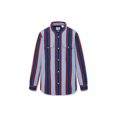Levis FW23 Lässig Langarmhemd mit vertikalen Streifen Herrenhemden A1919-0027