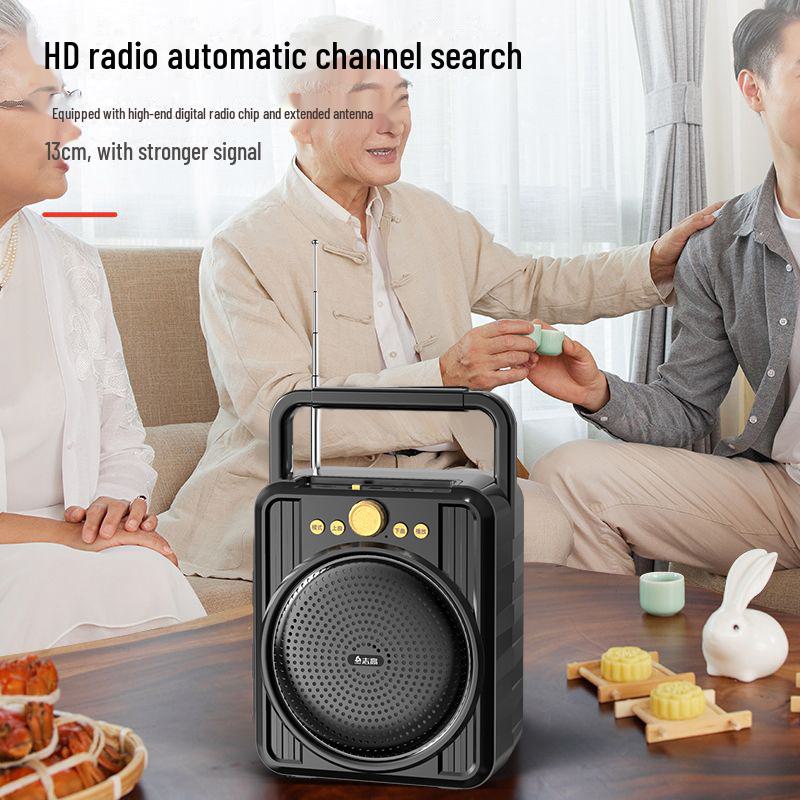 Alto-falante Bluetooth portátil com microfone e rádio para festas de dança quadrada ao ar livre em casa. Perfeito para áudio multifuncional.