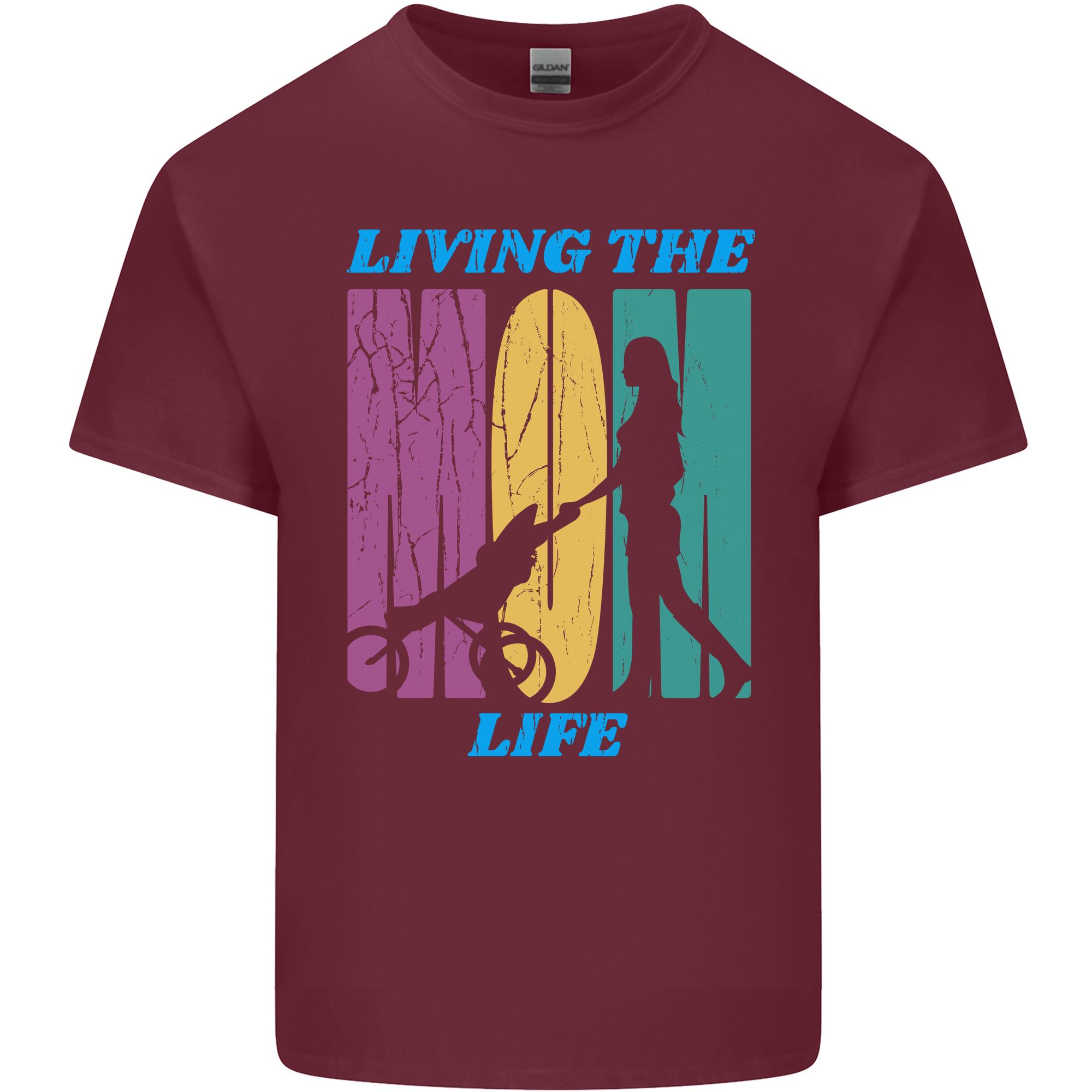 Living the Mum Life Mothers Day Mummy Unisexs Light Cotton TShirt S