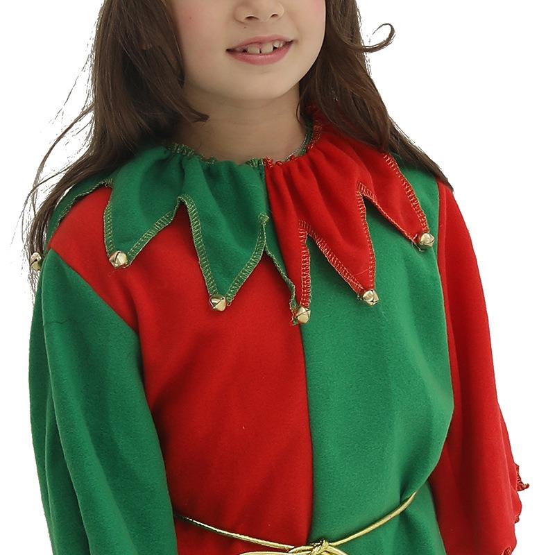 Family Holiday Party Christmas Dress Up Costume Christmas Elf Kids Suit