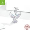 S925 Silver Peace Dove Bracelet Pendant, Temperament Personalized Diy Jewelry Bead Accessories Bsc295