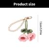 Beautifully Flower Crochet Keychain Yarn Pearls Key Holder Key Accessory for Enhancing Your Bag or Key Collection