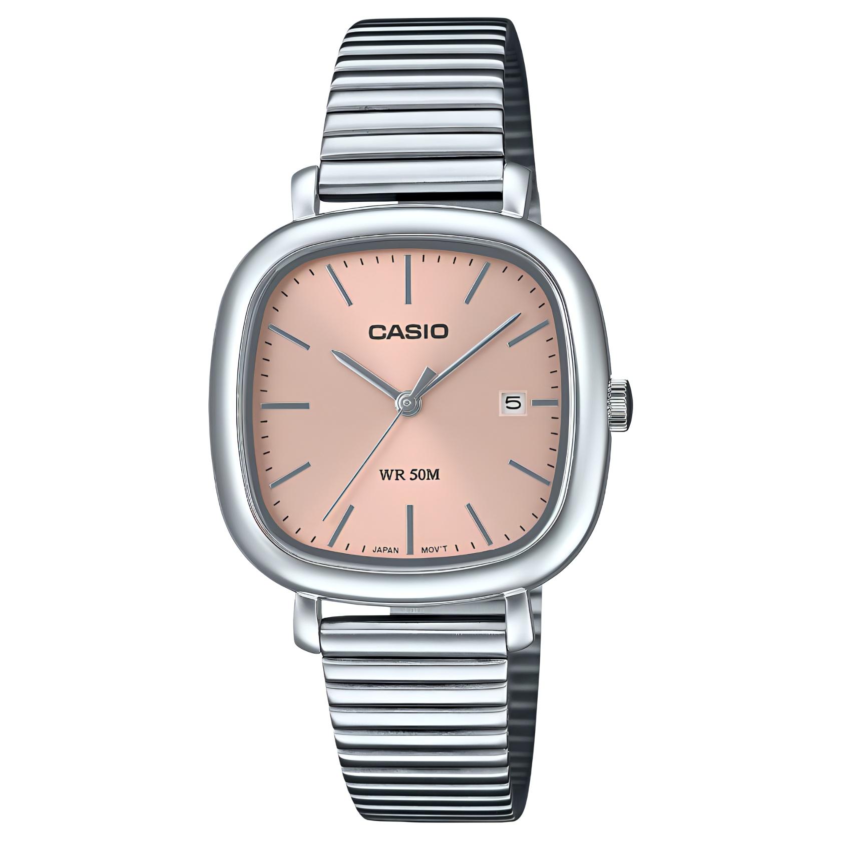 

CASIO STANDARD Quartz Movement Stainless Steel Strap Watch 36.7*30mm Women s Watch Pink Watch Dial LTP-B166D-4AV Pink Watch Dial