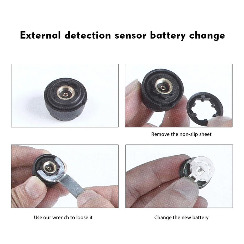 Solar Wireless Car Tire Pressure Monitoring System with 4 External Sensors