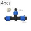 16mm 5/8'' Nastro per Irrigazione a Goccia Valvola di Intercettazione Gomito Raccordo a T Tappo Terminale Connettore a Blocco Filettato Tubo per Irrigazione da Giardino Giunti per Tubo Flessibile