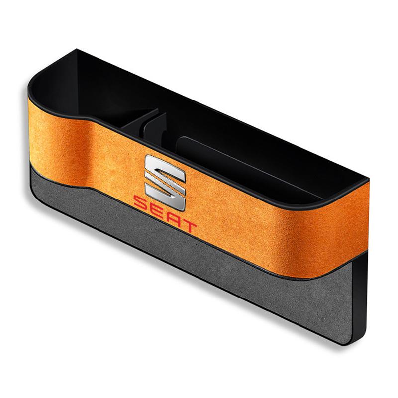 AAABE1 Car Seat Gap Box Pocket Seat Crevice Storage Bag For Seat Leon 5f Ibiza 6l 6j Leon 1p Cushion Altea Xl Leon Mk Car Accessories