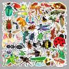 50 Cartoon Q-Version Insect Stickers: Waterproof Decorative Pack for Cups, Journals, and Suitcases