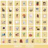 50/100 Retro Style Graffiti Stickers Mobile Suitcase Decoration Waterproof Stickers DIY Hand Account Stickers