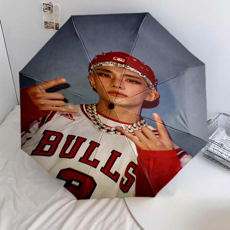 

1 PC Automatic Folding Umbrella - Cartoon Pattern, Portable & Foldable Design with 27 Ribs, Christmas Birthday Gifts