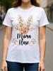 Gift T-Shirt for Mama Rabbit In Easter Bunny Floral Leo Look