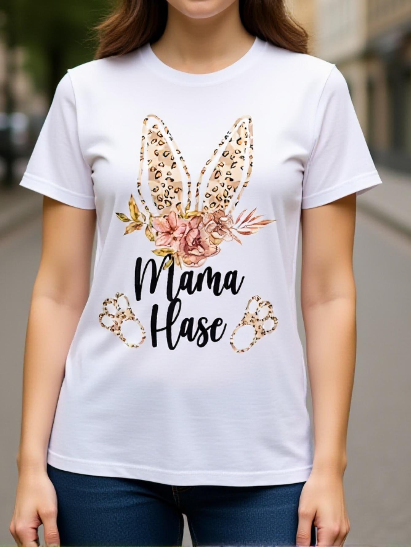 

Gift T-Shirt for Mama Rabbit in Easter Bunny Floral Leo Look S дубильная кора