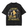 Angine De Poitrine Washed T Shirt Streetwear Hip Hop Novelty T-Shirt Surreal French Tees Tops for Men Women 100% Cotton Street