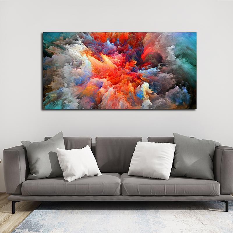 WCIC New Art Cloth Beautiful And Magnificent Scenery Of Clouds Abstract Cloud Decorative Painting Home Wall Decoration Hanging Painting