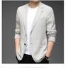 Herren Casual Frühling/Herbst Baumwolle Leinen Blazer Jacke
