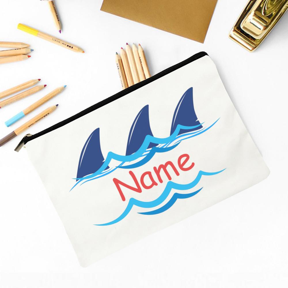 Personalized Beach Crab with Name Pencil Bag Stationery Bags Travel Makeup Toiletry Pouch Birthday Back To School Gift for Kids
