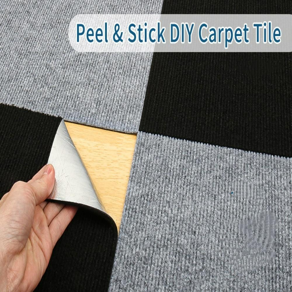 10pcs Self-adhesive Area Rug Carpet Thicken Soundproof Decor Carpets for Living Room DIY Splice Bedroom Small Rugs Home Decor