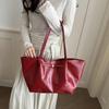 Yogodlns Large Capacity Tote Bag Women's Commuter Shoulder Bag Stylish Versatile Trendy Soft PU Leather Handbag and Purse