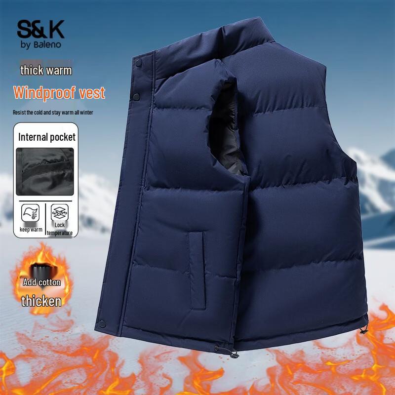 Baleno Men s S&K Series Stand Collar Padded Vest L