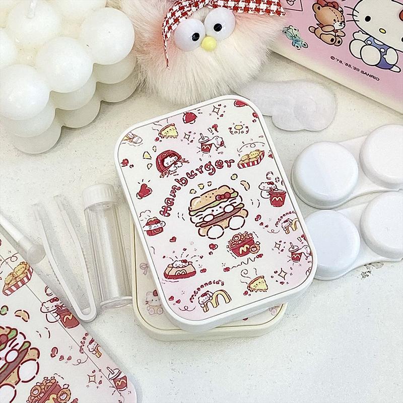 Cartoon Cute  Glasses Case Portable Contact Lens Storage Box For Women Anime Kawaii Sunglasses Protective Case Gifts