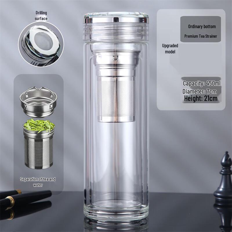 Shangqi Double Wall Glass Tea Infuser Cup