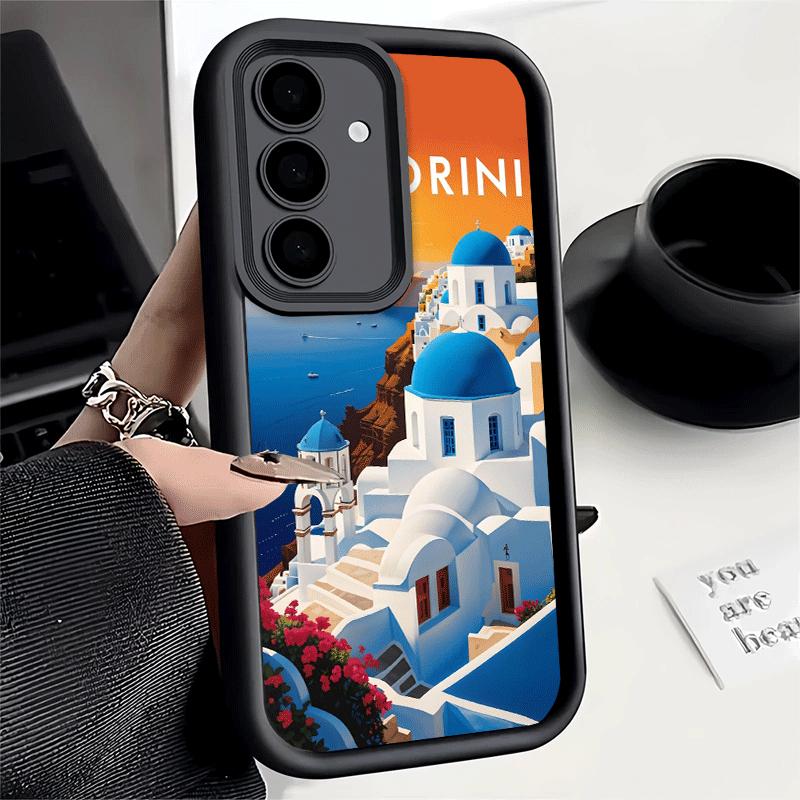 Phone Case for Samsung Galaxy A17 A16 A15 A14 A13 Santorini Greece Summer A56 A36 A26 A55 A35 A25 A54 A34 A24 A53 A33 A23 A07 A0