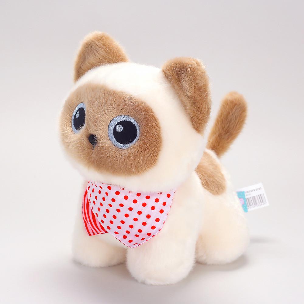 Bambola Gatto Peluche Multiai con Imbottitura in Fibra di Poliestere per Stanza dei Giochi dei Bambini e Regalo