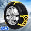 3pcs Car Snow Tire Chains Mud Tyre Wheels Thick Anti-Skid Belt For Car/SUV/Truck Portable Easy to Mount Emergency Traction