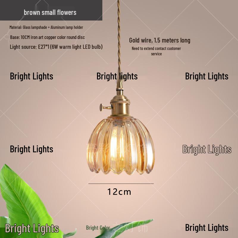 Nordic Minimalist Glass Lotus Leaf Pendant Light for Entryway, Balcony, or Bedside.