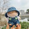 17cm Labubu Doll's Clothes Denim Four Leaf Clover Set Outfit Accessories Clothing DIY Kids Gift Sweet Princess (Excluding Dolls)
