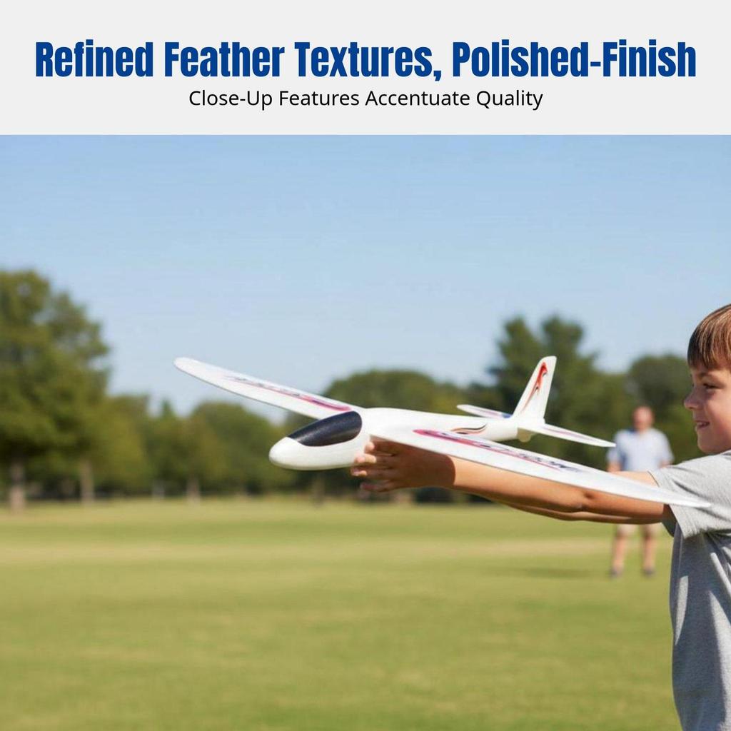 HandThrown Glider Plane for Kids, Large Fixed Wing Assembly, Outdoor Toy
