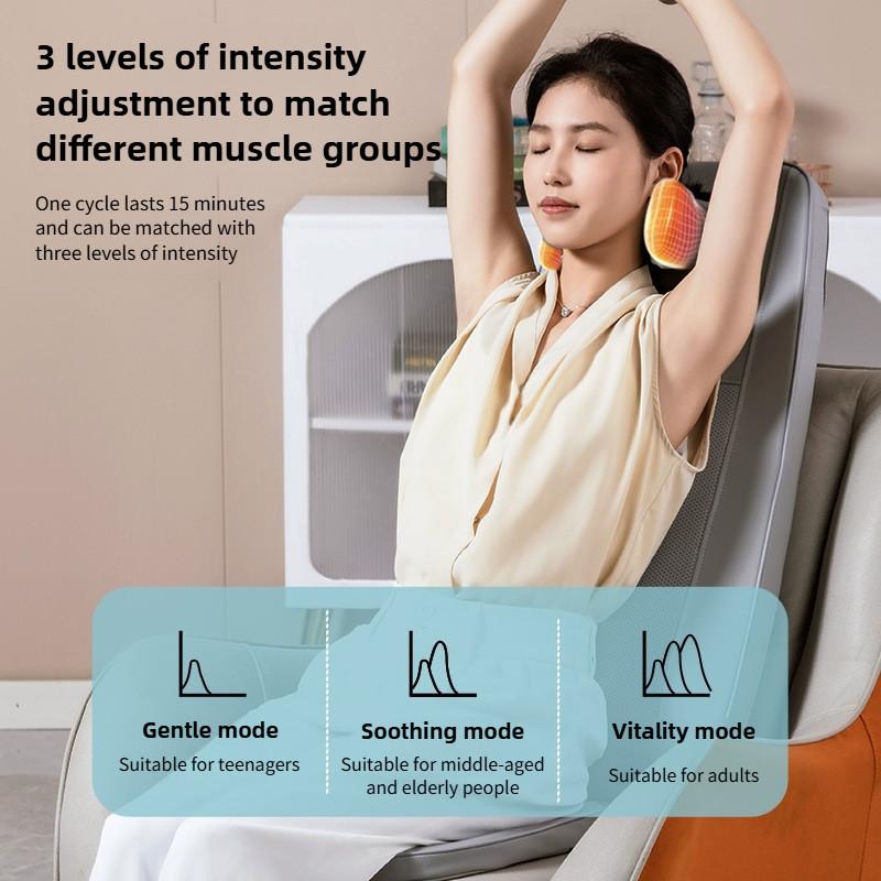 Vibration Heating Shoulder Neck Massager Trapezius Muscle Massager Multi Functional Waist Back Massage Cushion