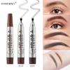 Makeup black technology has distinct roots and long-lasting styling, natural waterproof, wild water-based 4-fork eyebrow pencil