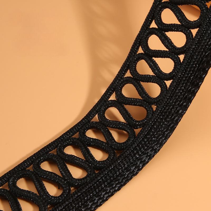 1Yard Handmade Gold Cord Patch Baroque Decorative Trim Appliques Sew on Patches for Clothing Clothes Applique