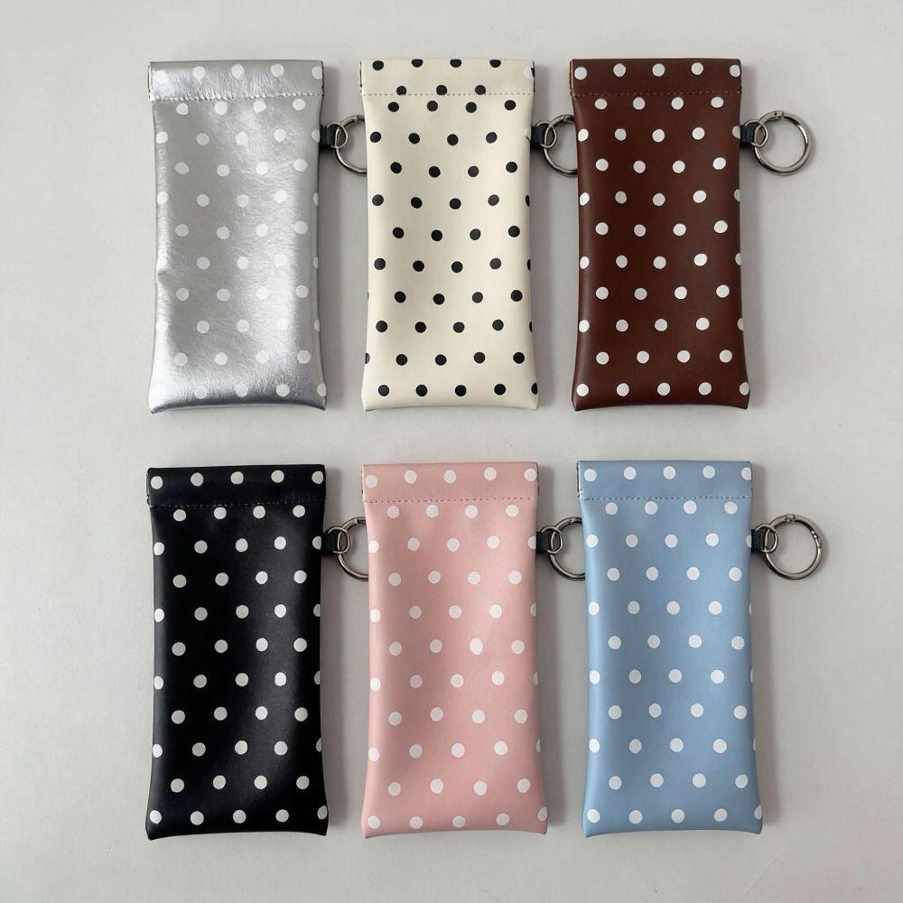 Tragbare Feder-Selbstschluss-Brillentasche Leder-Brillenaufbewahrungstasche Brillenetui Schutzhülle