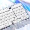 Ensemble de 136 touches transparentes en cristal type MDA PC+PBT Blanc Rose Gelée pour clavier mécanique MX