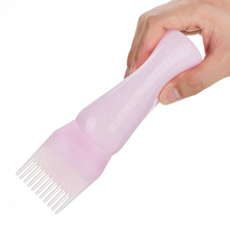 3 Farben Haarfärbemittel-Applikator, Pinselflaschen, Färbeshampooflasche, Ölkamm, Haarfärbemittelflaschen-Applikator, Friseursalon-Styling-Tool