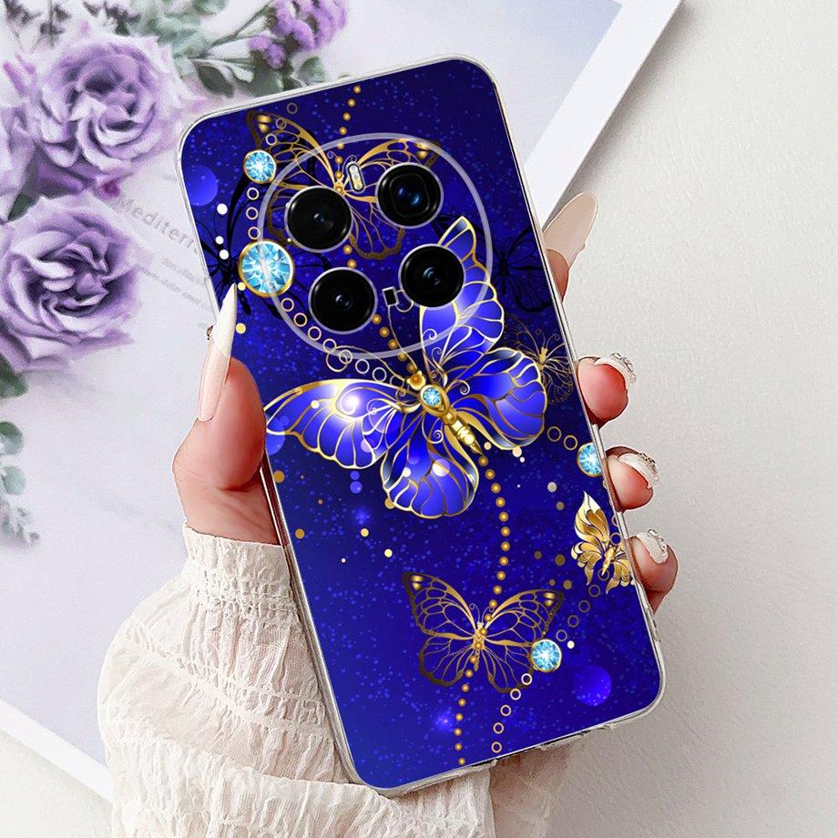 For Honor Magic 7 Pro Phone Case Magic7 Magic 6 Lite 5 Lite Back Cover Girly Fashion Flower Butterfly Paintong Soft TPU Bumper