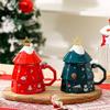 Sheng Ye Christmas Tree Ceramic Mug with Lid & Spoon