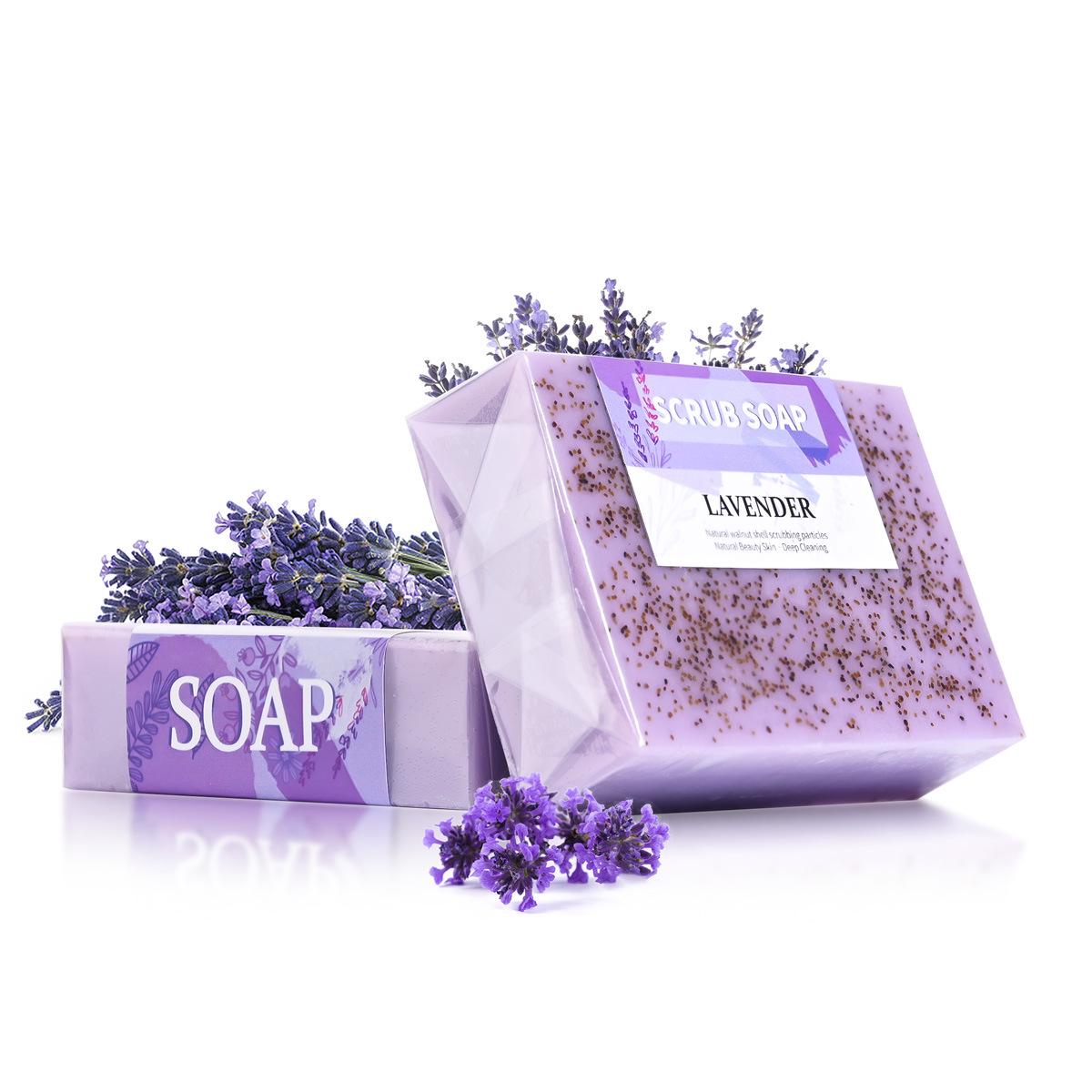 Turmeric Curcumin Lemon & Lavender Aloe Tea Tree Carrot Scrub Soap with Essential Oils