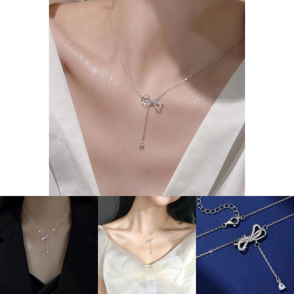 Korean Style Butterfly Bow Sweater Chain With Unique Asymmetrical Design Ideal Gift For Girlfriend