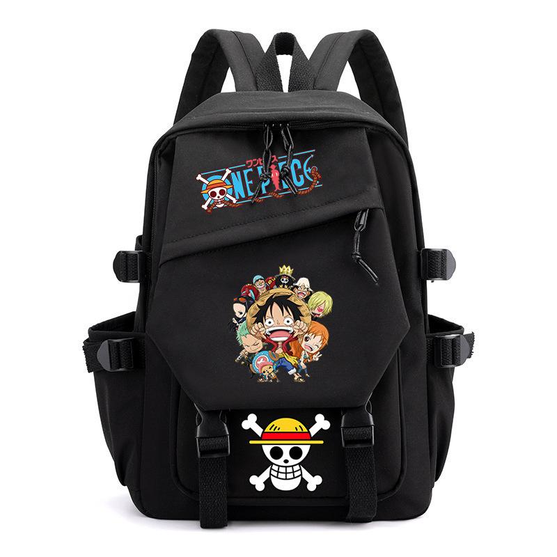 One Piece King Printed Backpack Elementary School Students Junior High School Students High School Students Large Capacity School Bag